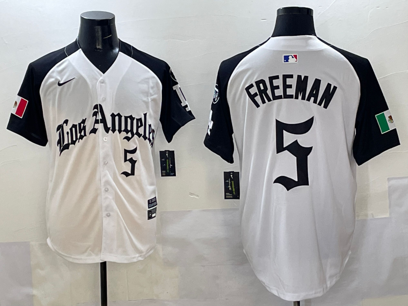 Men's Los Angeles Dodgers Freddie Freeman #5 White Team Jersey